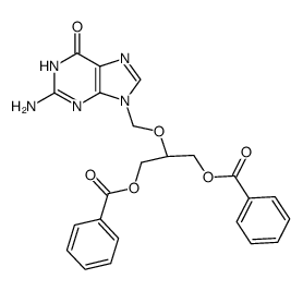 2-((2-amino-6-oxo-1,6-dihydro-9H-purin-9-yl)methoxy)propane-1,3-diyl dibenzoate Structure