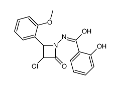 N-[3-chloro-2-(2-methoxyphenyl)-4-oxo-azetidin-1-yl]-2-hydroxy-benzami de结构式