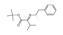 tert-butyl 3-methyl-2-((1-phenylpropan-2-yl)imino)butanoate结构式