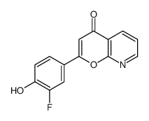 2-(3-氟-4-羟基-苯基)-吡喃并[2,3-b]吡啶-4-酮结构式