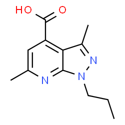 3,6-DIMETHYL-1-PROPYL-1 H-PYRAZOLO[3,4-B ]PYRIDINE-4-CARBOXYLIC ACID Structure