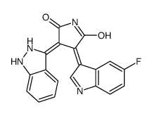 3-(1,2-dihydroindazol-3-ylidene)-4-(5-fluoroindol-3-ylidene)pyrrolidine-2,5-dione Structure