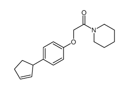 2-(4-cyclopent-2-en-1-ylphenoxy)-1-piperidin-1-ylethanone结构式