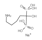 sodium,(5-amino-1-hydroxy-1-phosphonopentyl)phosphonic acid结构式