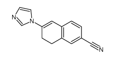 6-imidazol-1-yl-7,8-dihydronaphthalene-2-carbonitrile结构式