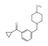 CYCLOPROPYL 3-(4-METHYLPIPERAZINOMETHYL)PHENYL KETONE结构式