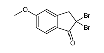 2,2-dibromo-5-methoxy-3H-inden-1-one结构式