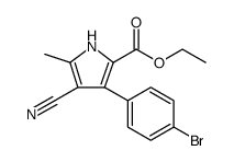 1H-Pyrrole-2-carboxylic acid, 3-(4-bromophenyl)-4-cyano-5-methyl-, ethyl ester Structure