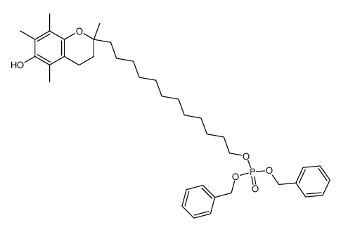 dibenzyl 12-(6-hydroxy-2,5,7,8-tetramethyl-3,4-dihydro-2H-chromen-6-yl)dodecyl phosphate Structure