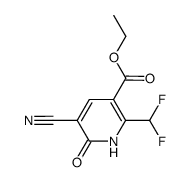 ethyl 5-cyano-2-(difluoromethyl)-6-oxo-1,6-dihydropyridine-3-carboxylate Structure