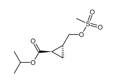 isopropyl (1R,2R)-2-{[(methylsulfonyl)oxy]methyl}cyclopropanecarboxylate结构式