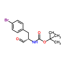 2-Methyl-2-propanyl [(2S)-1-(4-bromophenyl)-3-oxo-2-propanyl]carbamate结构式