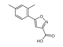 5-(2,4-dimethylphenyl)-1,2-oxazole-3-carboxylic acid结构式