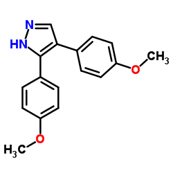 4,5-Bis(4-methoxyphenyl)-1H-pyrazole结构式