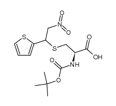 N-t-butoxycarbonyl-S-[2-nitro-1-(thien-2-yl)ethyl]-L-cysteine Structure