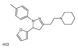 1-[2-[3-(furan-2-yl)-2-(4-methylphenyl)-3,4-dihydropyrazol-5-yl]ethyl]piperidine,hydrochloride结构式