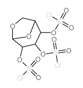 b-D-Galactopyranose, 1,6-anhydro-,tris(chlorosulfate) (9CI) structure