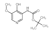 4-羟基-5-甲氧基吡啶-3-氨基甲酸叔丁酯结构式