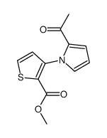 methyl 3-(2-acetylpyrrol-1-yl)thiophene-2-carboxylate结构式