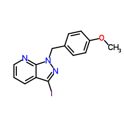 3-Iodo-1-(4-methoxybenzyl)-1H-pyrazolo[3,4-b]pyridine Structure