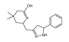 4,4-dimethyl-6-[(5-phenyl-4,5-dihydro-1H-pyrazol-3-yl)methyl]piperidin-2-one结构式