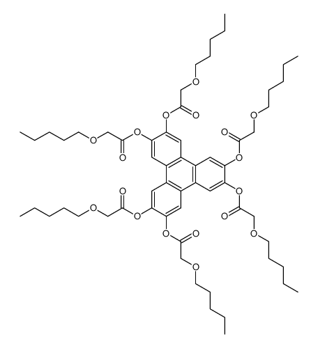 Pentyloxy-acetic acid 3,6,7,10,11-pentakis-(2-pentyloxy-acetoxy)-triphenylen-2-yl ester结构式