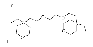 4-ethyl-4-[2-[2-[2-(4-ethylmorpholin-4-ium-4-yl)ethoxy]ethoxy]ethyl]morpholin-4-ium,diiodide结构式