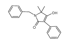 1-benzyl-4-hydroxy-5,5-dimethyl-3-phenyl-1H-pyrrol-2(5H)-one结构式