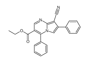 ethyl 8-cyano-4,7-diphenylpyrrolo<1,2-a>pyrimidin-3-carboxylate Structure