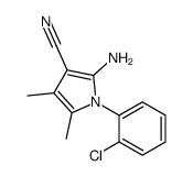 2-amino-1-(2-chlorophenyl)-4,5-dimethylpyrrole-3-carbonitrile结构式