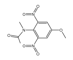 N-methyl-4'-methoxy-2',6'-dinitroacetanilide结构式