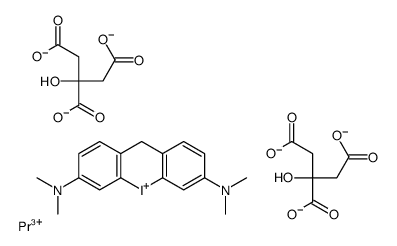 3,6-di(dimethylamino)dibenzopyriodonium praseodymium dicitrate complex结构式