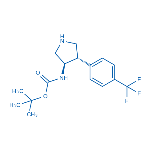 tert-Butyl (trans-4-(4-(trifluoromethyl)phenyl)pyrrolidin-3-yl)carbamate Structure