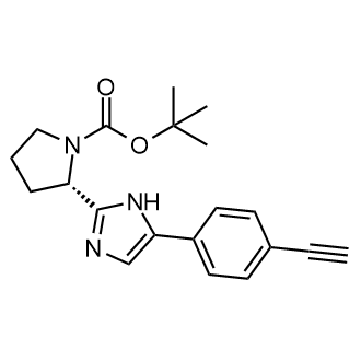 (S)-tert-Butyl 2-(5-(4-ethynylphenyl)-1H-imidazol-2-yl)pyrrolidine-1-carboxylate picture