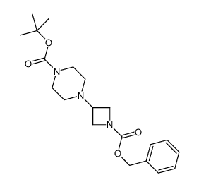 TERT-BUTYL 4-(1-(BENZYLOXYCARBONYL)AZETIDIN-3-YL)PIPERAZINE-1-CARBOXYLATE structure