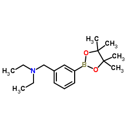 N-Ethyl-N-(3-(4,4,5,5-tetramethyl-1,3,2-dioxaborolan-2-yl)benzyl)ethanamine structure