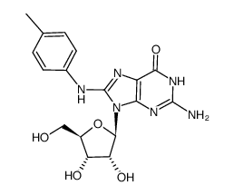 N-(Guanosin-8-yl)-4-methylaniline Structure