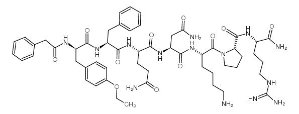 (Phenylac1,D-Tyr(Et)2,Lys6,Arg8,des-Gly9)-Vasopressin trifluoroacetate salt structure