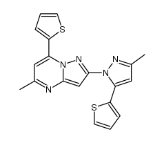 2-(3'-methyl-5'-(thien-2-yl)pyrazol-1'-yl)-5-methyl-7-(thien-2-yl)pyrazolo[1,5-a]pyrimidine Structure