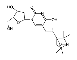 5-(((2,2,5,5-tetramethyl-1-oxy-3-pyrrolidinyl)amino)methyl)-2'-deoxyuridine结构式