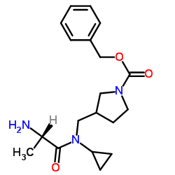 Benzyl 3-{[alanyl(cyclopropyl)amino]methyl}-1-pyrrolidinecarboxylate Structure