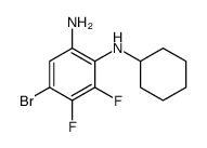 5-Bromo-2-(N-cyclohexylamino)-3,4-difluoroaniline结构式