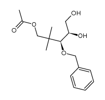 (3S,4R)-3-(benzyloxy)-4,5-dihydroxy-2,2-dimethylpentyl acetate Structure