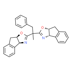 (3AS,3a'S,8aR,8a'R)-2,2'-(1-phenylpropane-2,2-diyl)bis(8,8a-dihydro-3aH-indeno[1,2-d]oxazole) structure