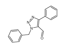 1-benzyl-4-phenyl-1H-1,2,3-triazole-5-carbaldehyde结构式