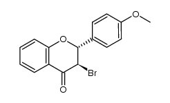 (+/-)-trans-3-bromo-2-(4-methoxy-phenyl)-chroman-4-one Structure