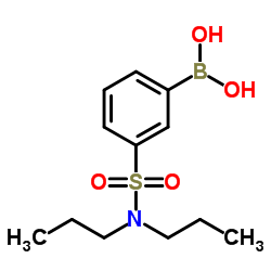 (3-(N,N-二丙基氨磺酰)苯基)硼酸结构式