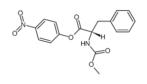 N-methoxycarbonyl-L-phenylalanine-p-nitrophenyl ester Structure