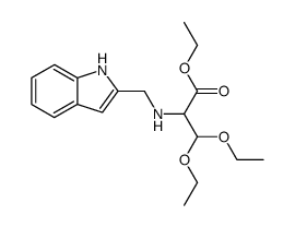 ethyl 3,3-diethoxy-2((1H-indol-2-yl)methyl)aminopropionate Structure