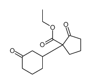 ethyl 2-oxo-1-(3-oxocyclohexyl)cyclopentane-1-carboxylate结构式